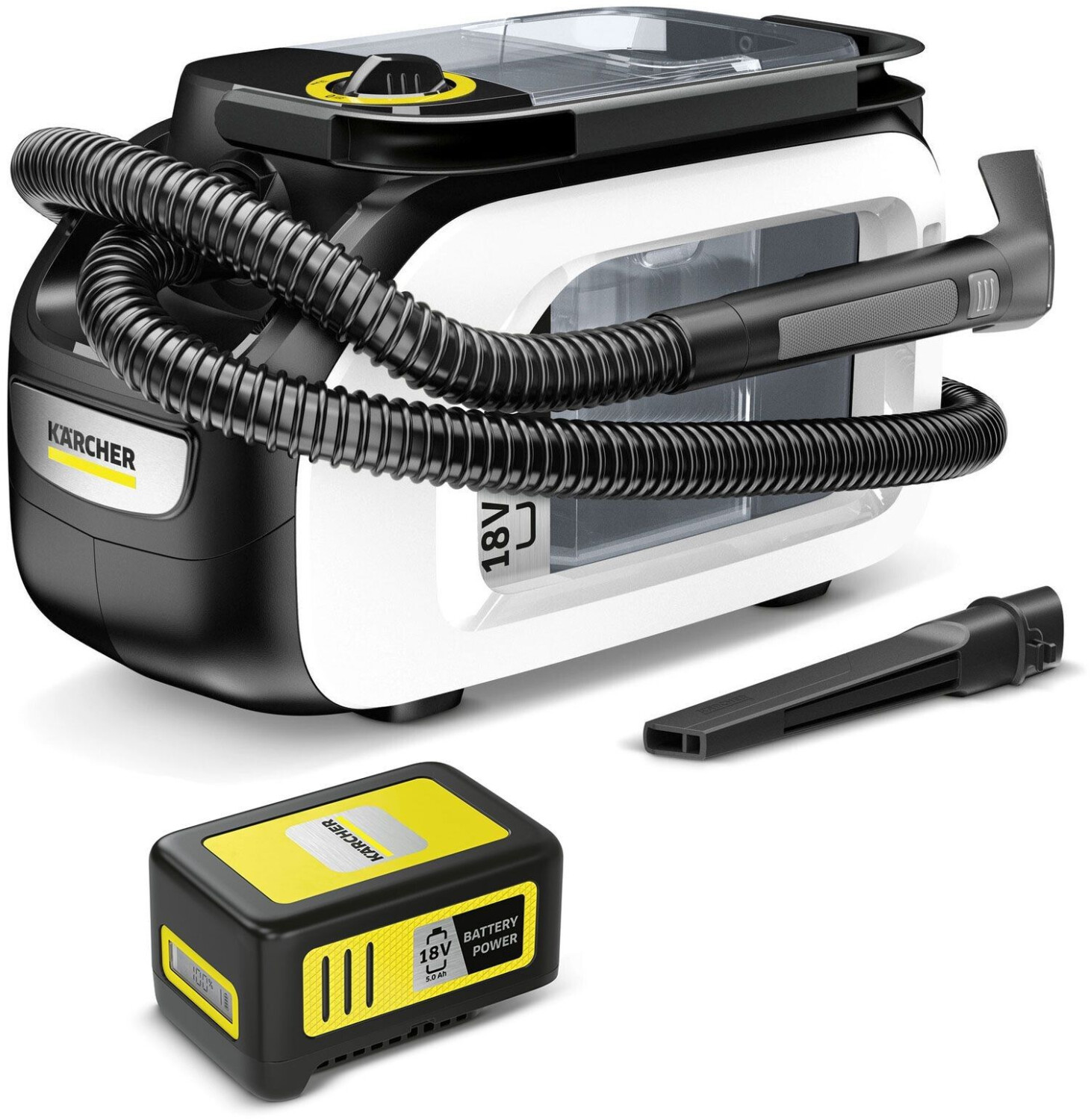 فرش‌ شوی و مبل‌ شوی کرشر آلمان  رنگ سفید  Home Battery مدل Kärcher SE 3-18 Compact